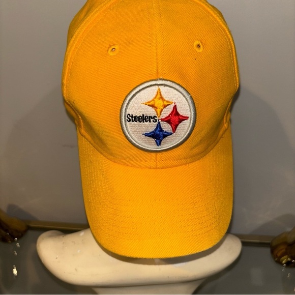 Nfl Team Other - NFL Pittsburgh Steelers Football Cotton Trucker Yellow Authentic Team Cap